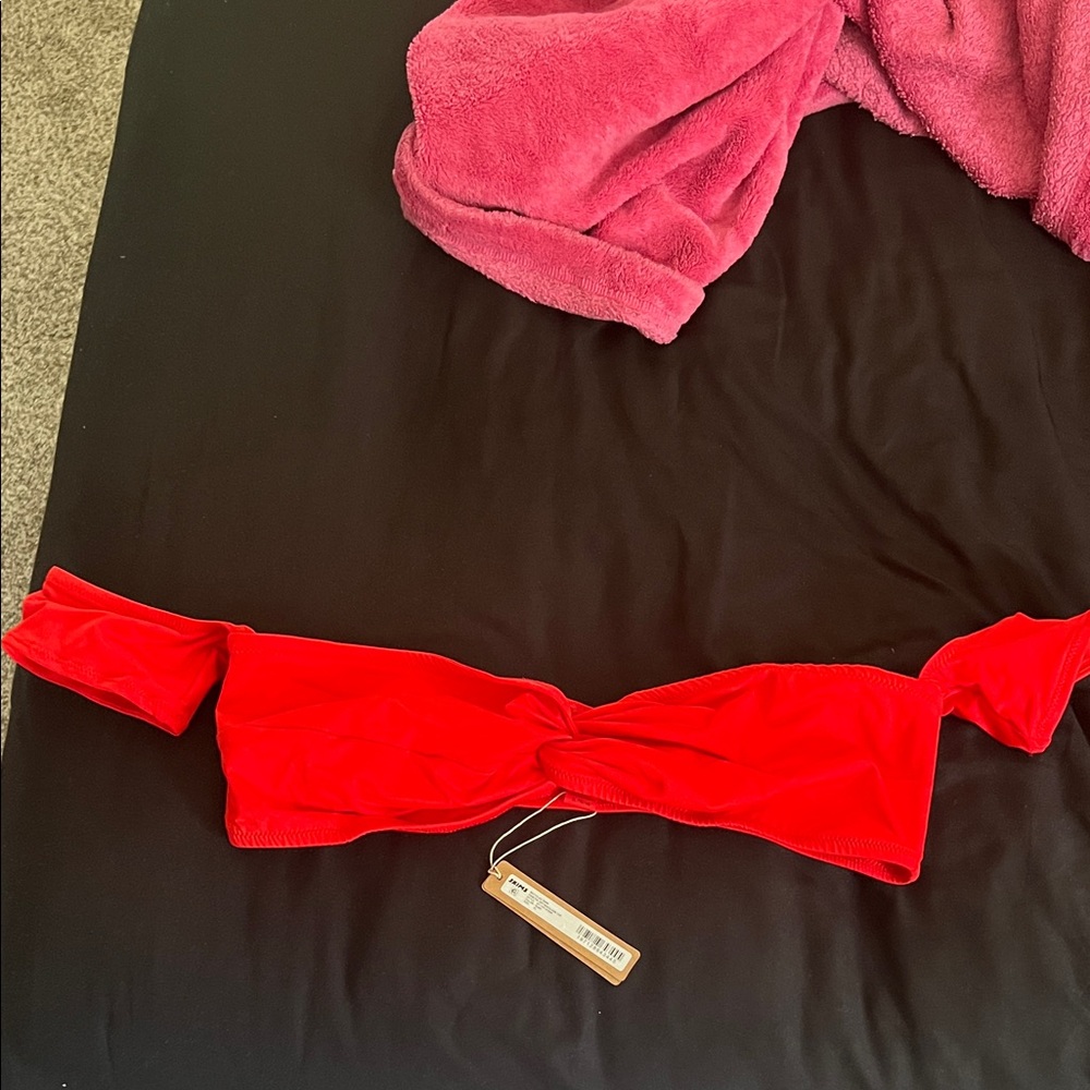 SKIMS Red Bikini Top